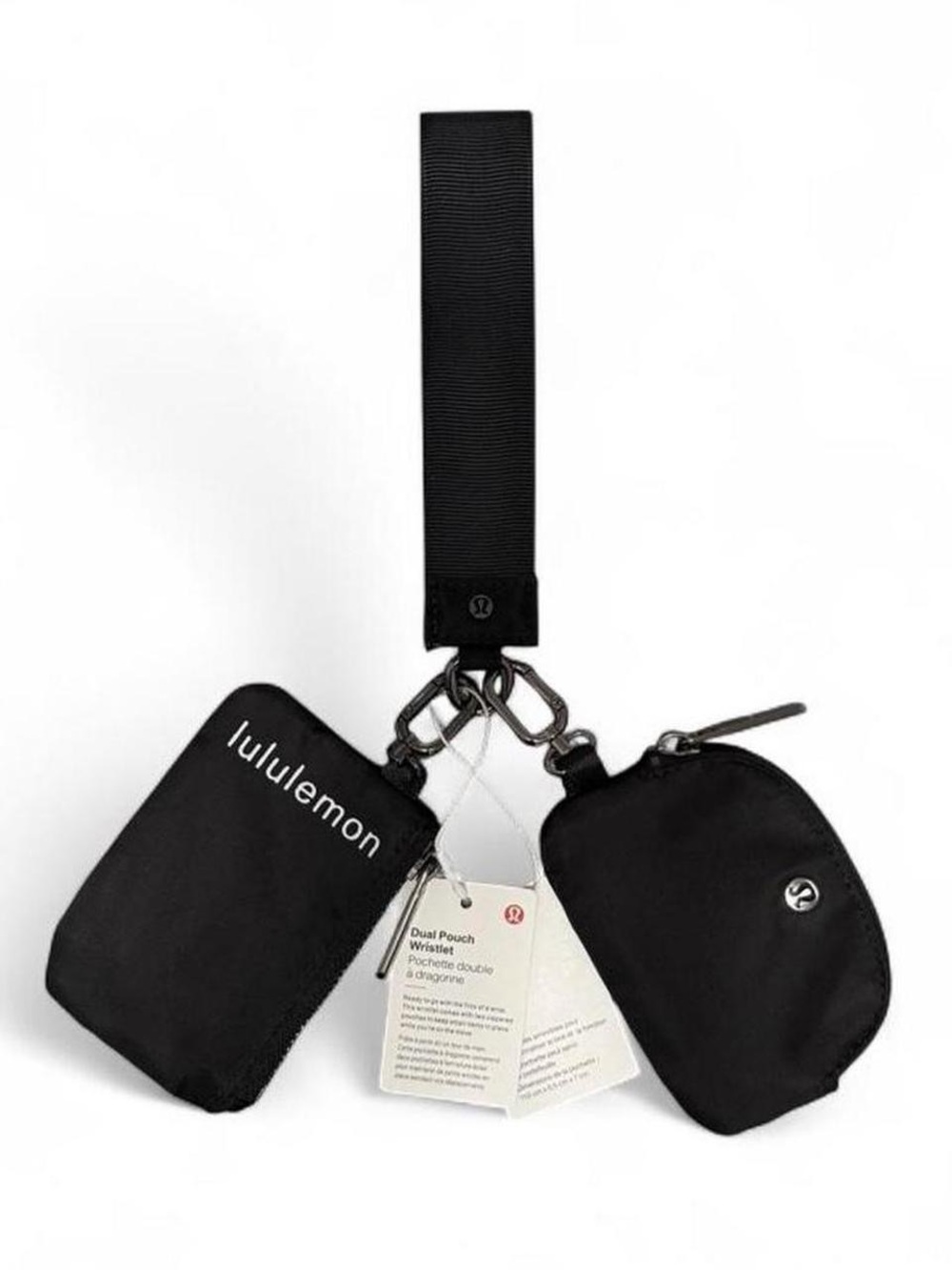 lululemon dual pouch wristlet black